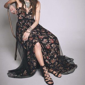 NWOT Free People Dare To Dream Strapless Floral Maxi Dress